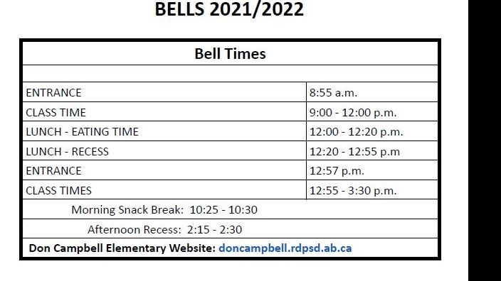 Bell Times